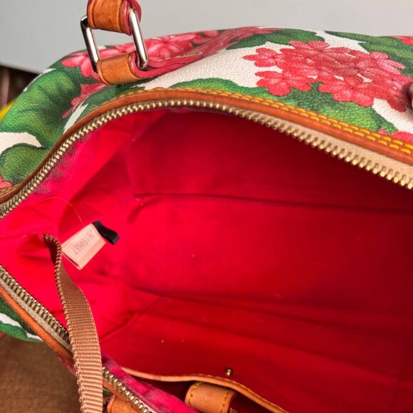 Dooney & Bourke Pink Hydrangea Medium Satchel Purse - Picture 12 of 14